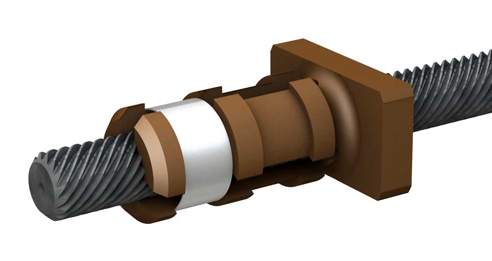 Lead Screws With VCF Rectangle Nut - Constant Force Anti-Backlash